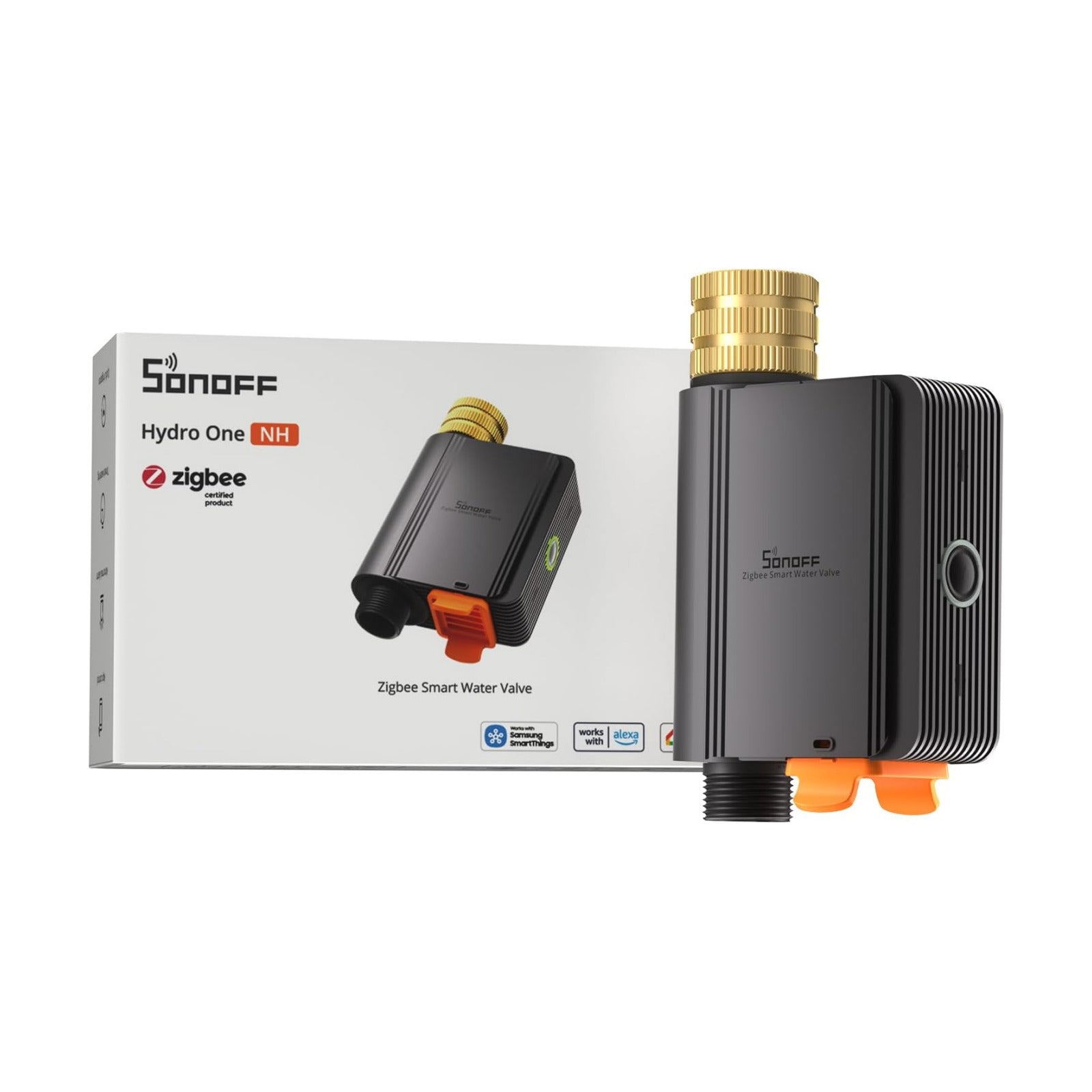 SONOFF SWV-ZFU Hydro ONE Zigbee Smart Sprinkler Timer, Brass Inlet, Weather-Adaptive Scheduling Irrigation Timer with