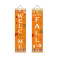Welcome Fall Door Banner Set of 2, Pumpkin Harvest Porch Decor for Home