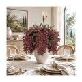 6Pcs 43'' Artificial Nandina Berry Stems Muted Burgundy Branches Home Decor