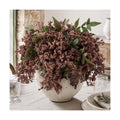 6 Pcs 17'' Artificial Nandina Berry Stems Brown Faux Branches Home Decor
