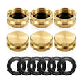 Shimeyao 6 Pack 3/4" Brass Garden Hose End Caps with Washers