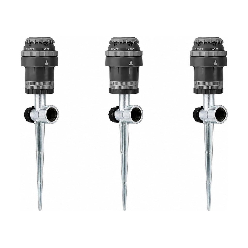 3-Pack Orbit H2O-6 Gear Drive Sprinkler - Versatile Gear Drive for Efficient Lawn Watering