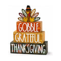 4Pcs Thanksgiving Table Decoration Thanksgiving Wooden Turkey Sign