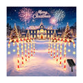 12 Pack Solar Candy Cane Lights Outdoor, Warm White Solar Christmas Lights