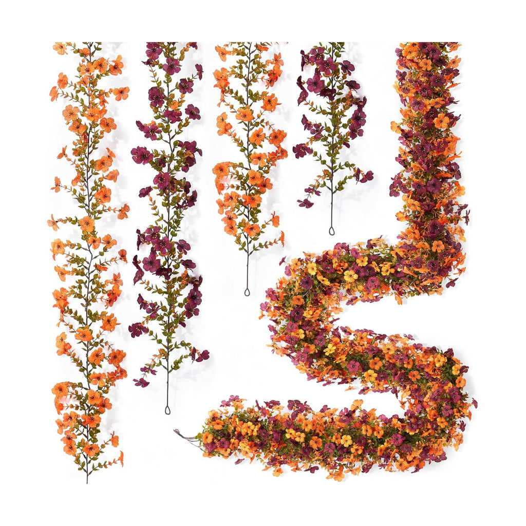 Ammyoo Fall Artificial Flowers Garland Fake Mums Vine for Home Decoration