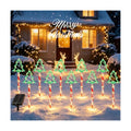 Solar Christmas Tree Pathway Lights Outdoor, 10 Pack Tree Candy Cane Lights