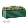 YITAHOME 6x3x2ft Galvanized Raised Garden Bed, Metal Planter Box with Safety Rubber, Gloves, Outdoor Flower Bed for