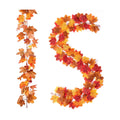Ammyoo Fall Artificial Maple Leaf Garland with Fake Fruit Home Decor
