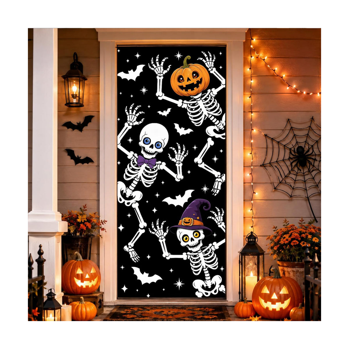 Halloween Skeleton Door Cover