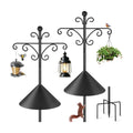 KOLAKO 2 Pack Shepherd Hooks for Outdoor,76 Inch Bird Feeder Pole Squirrel Proof Heavy Duty Double Shepherds Hook for Bird Feeder, Garden Plant, Solar Light