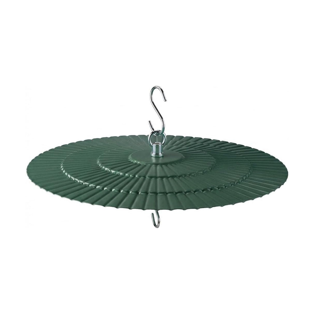 [2 Pack] 11.5" Metal Bird Feeder Rain Guard - Green