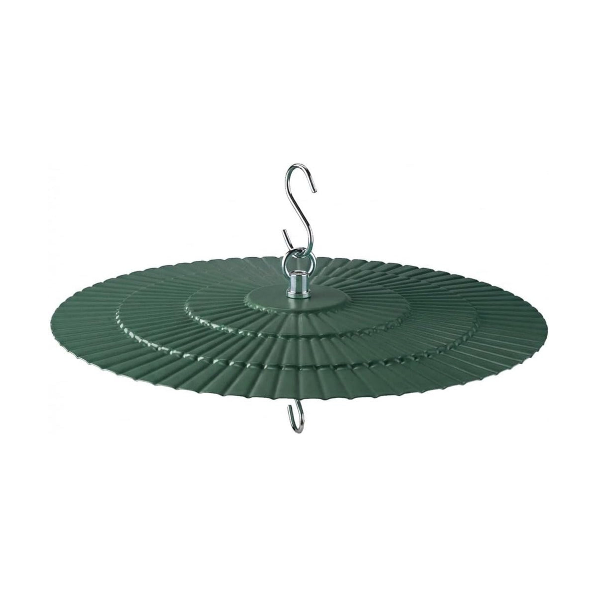 [2 Pack] 11.5" Metal Bird Feeder Rain Guard - Green