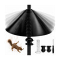 Metal Squirrel Baffle for Bird Feeder Pole with Spring, Fits 0.5"-1"