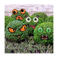 Junkin 12 Pcs Big Halloween Bush Eyes and Mouths, 4 Styles Yard Decorations