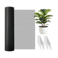 15.7"×157.5" Plant Pot Grid Set, Cat Proof Plant Protector, Cuttable Pot Soil Cover with Stakes, Breathable PE Mesh