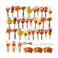 30 Set Mini Dried Flower Bouquet for Craft with Stem, Fall