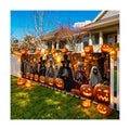 118"x35" Extra Large Happy Halloween Banner Big Spooky Halloween Backdrop for Giant Outdoor Yard Easy Hang with Ropes&Grommets–Perfect for Fence, Porch, Garden, Haunted House Party Signs (Skeleton Army, 118"x35")