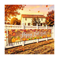 Fall Banner Happy Fall Yard Banner Rustic Pumpkins Sunflowers Outdoor Decor