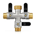 3 Way Hose Splitter, Heavy Duty Brass Garden Water Hose Splitter | Full Flow Design, Rust-Resistant Nickel-Plated