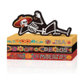 Smile Dia de Los Muertos Wooden Book Stack Decor
