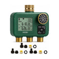 MOES 3-Zone Water Timer for Garden Lawn Hose, Brass 3/4 Inlet & Outlets | Independent Tripe-Outlet Sprinkler Timer
