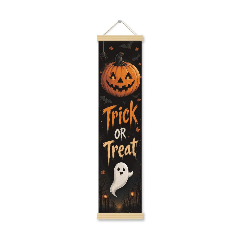 Happy Halloween Banner, Trick or Treat Canvas Decor for Home and Office