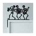 CUTHOLLOW Halloween Skull Band Door Topper Sign Wall Art Decor