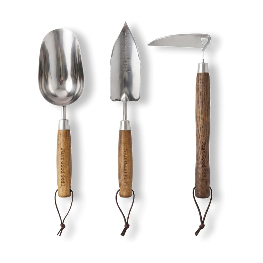 3-Piece Garden Tool Set for Planting, Weeding & Potting | Garden Trowel, Potting Soil Scoop & Precision Weeding Tool