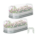 Woanger 2 Pack Garden Netting for Raised Beds Rectangular Pest Barrier with Hoops for Garden Protection Plant Mesh