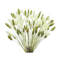 100Pcs Fall Dried Flowers Stems Natural Dried Pampas Grass Bouquets White and Green Gem Grass Artificial Dried Plants Boho Floral for Autumn Vase Filler Floral Arrangements Home Table Wedding
