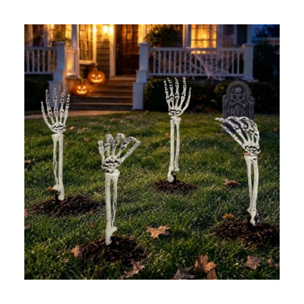 Halloween Outdoor Decorations, 8 PCS Groundbreaker Skeleton Hands Stakes