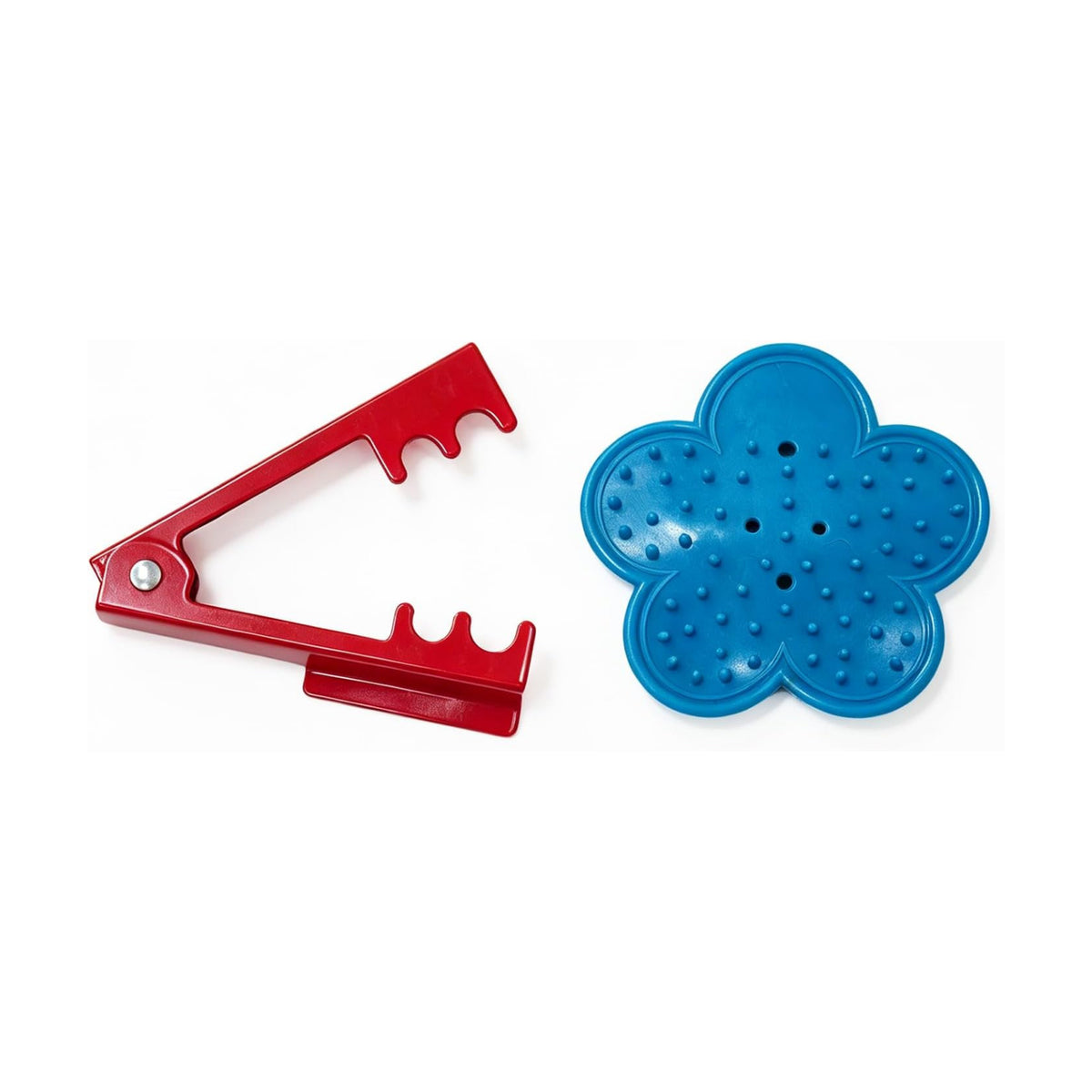 Rose Stem Thorn Stripper Tool Set, 1-Pack with Metal Stripper (Red) & Soft Plastic Stripper (Blue), Garden Tool for Removing Thorns from Stems and Leaves