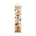 Fall Door Banner, Give Thanks Scarecrow Canvas Banner for Harvest Party