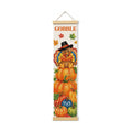 Fall Wall Hanging Decor, Gobble Turkey Canvas Banner for Harvest Party