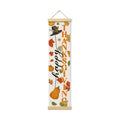 Fall Porch Decor Banner, Thanksgiving Pumpkin Canvas Banner for Entryway
