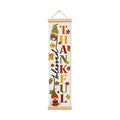 Fall Door Decor Banner, Thankful Gnome Canvas Hanging Banner for Porch