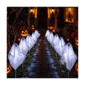 10 Pack Pre-Lit Halloween Ghost Pathway Lights w/ 240 LEDs & 8 Modes