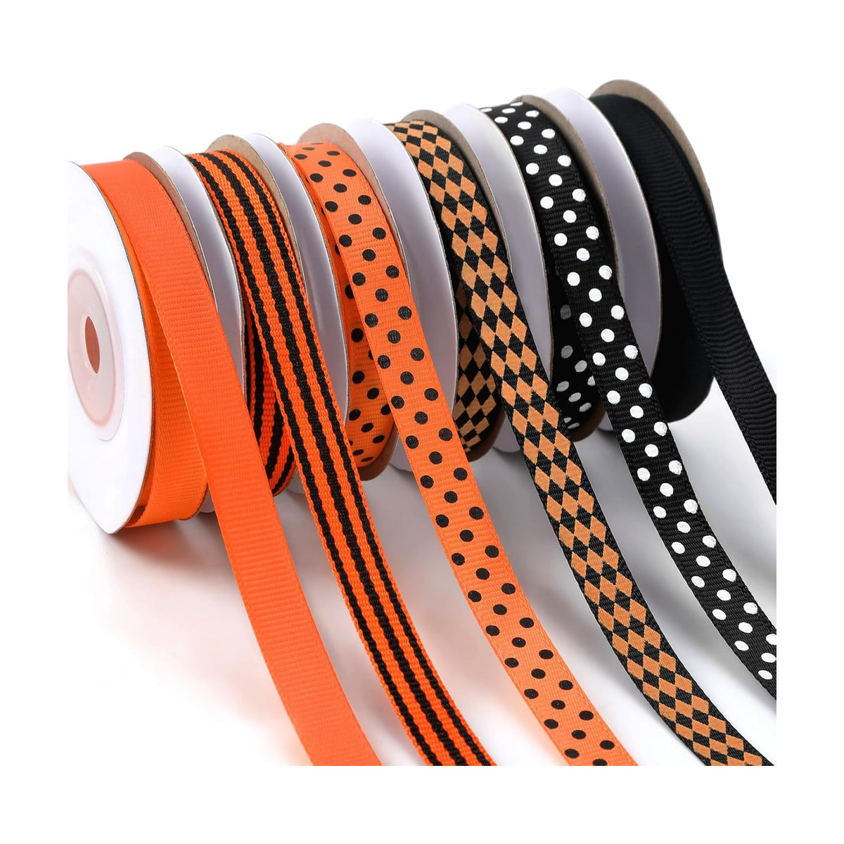 DECYOOL 6 Rolls 60 Yards Halloween Ribbon for Gift Wrapping Party Decor