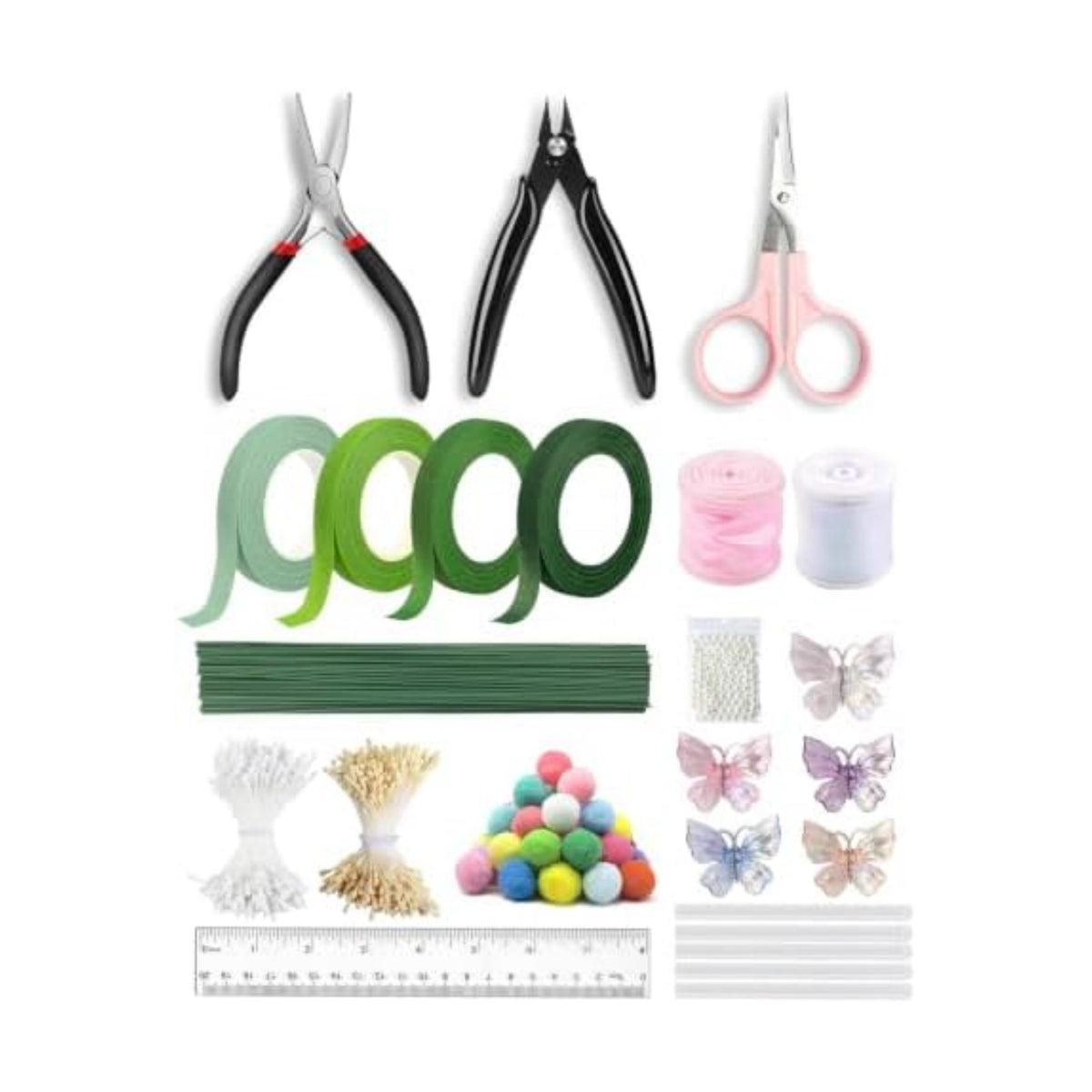 LansinLife Pipe Cleaners Flowers Making Tool Kit for Bouquet DIY