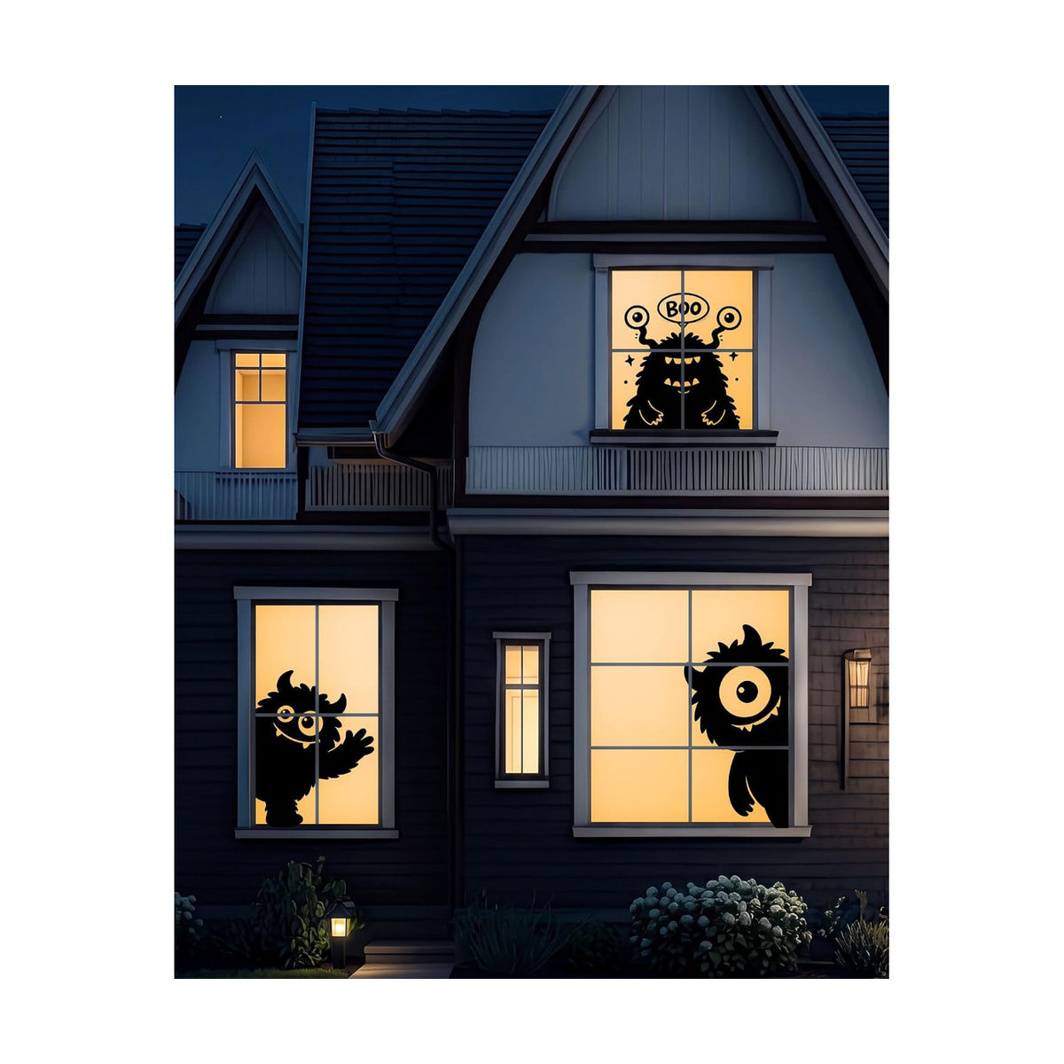 Halloween Window Decorations Monster Window Silhouettes 3 Pack