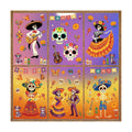 COCHIE Day of the Dead Sugar Skulls Window Clings 6 Sheets