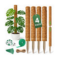 4 Pack 22" Moss Pole Monstera Plant Support - Stackable up to 70" - Plant Stakes for Indoor Climbing Plants Potted
