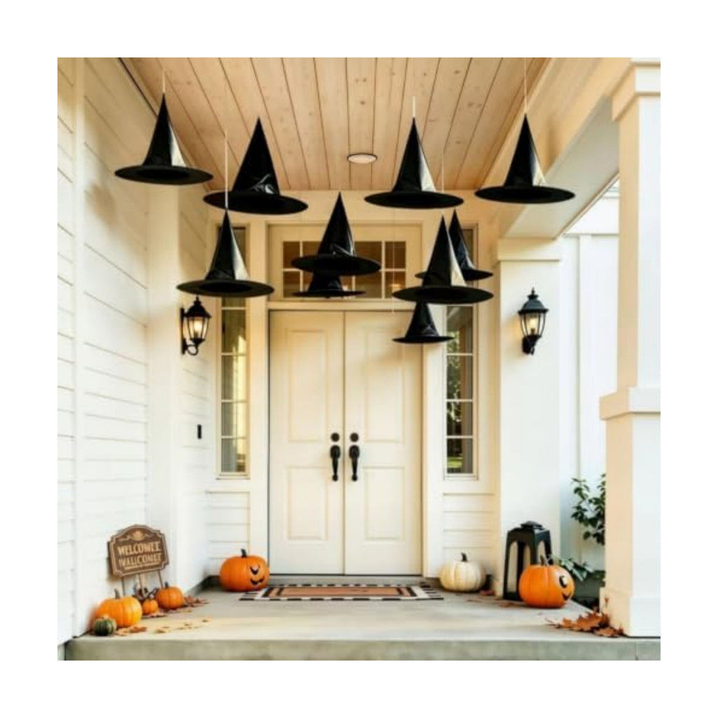 10Pcs Witch Hat,Hanging Witch Hats Lightweight Witches Hat Black Wizard Hat