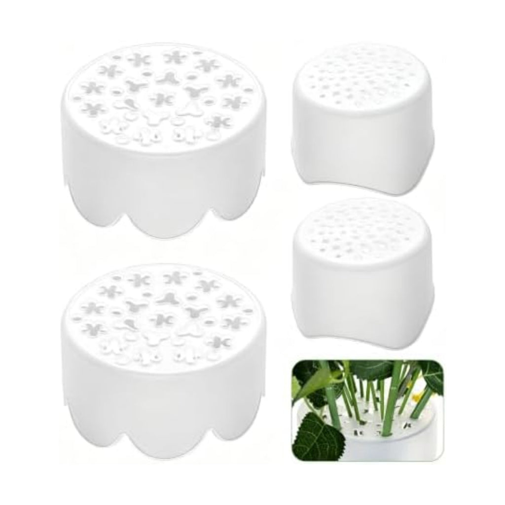 4-Pack Silicone Flower Arranging Grid, Comes with Both Sizes (2.2" & 3.2")