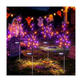 Solar Halloween Black Birch Tree Lights Orange Purple Outdoor Decor 4 Pack