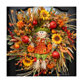 Fall Wreath for Front Door, 24 Inch Autumn Wreath for Front Door