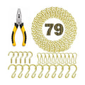 79 Inch Gold Hanging Chain with Plipers for Hanging Flower Baskets