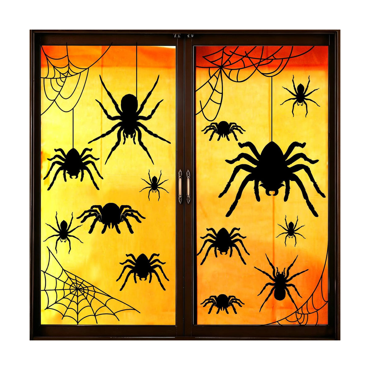 Large Spiders Halloween Window Clings Decorations Large Spiders Silhouette