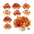12 Pcs Fall Leaves Stems, 14.9'' Artificial Maple Leaves Branches