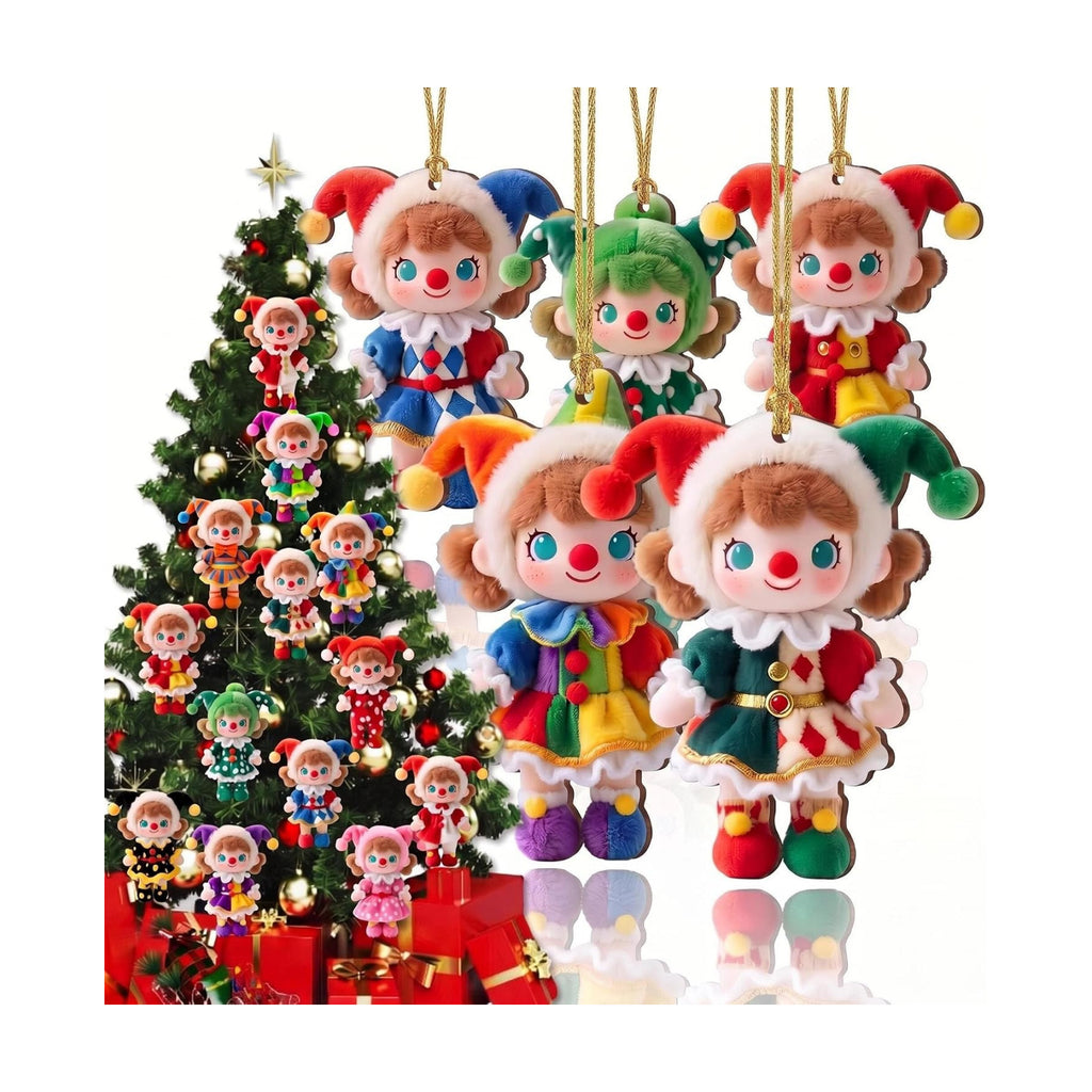 18Pcs Colorful Circus Clown Christmas Ornaments
